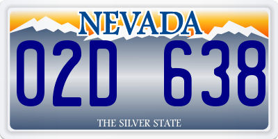 NV license plate 02D638