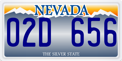 NV license plate 02D656