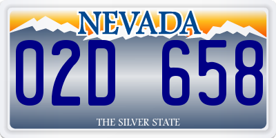 NV license plate 02D658