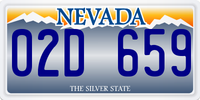 NV license plate 02D659