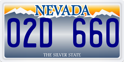NV license plate 02D660