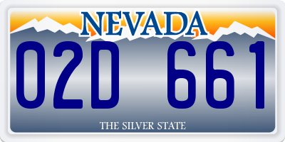 NV license plate 02D661
