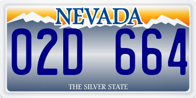 NV license plate 02D664