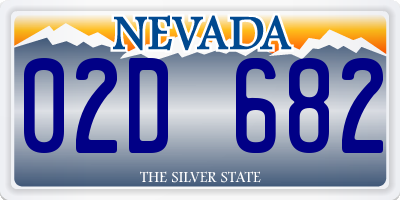NV license plate 02D682