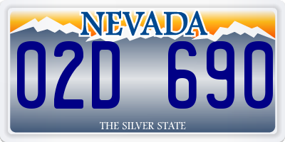 NV license plate 02D690
