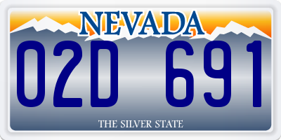 NV license plate 02D691