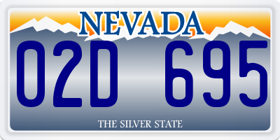 NV license plate 02D695