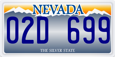 NV license plate 02D699
