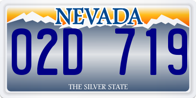 NV license plate 02D719