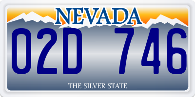 NV license plate 02D746