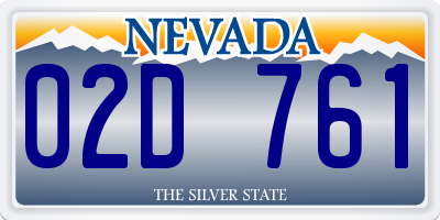 NV license plate 02D761