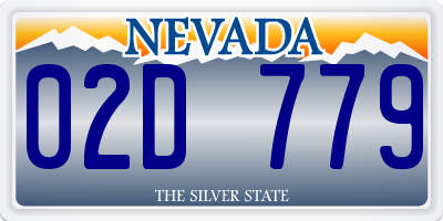 NV license plate 02D779