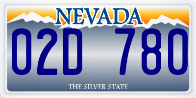 NV license plate 02D780