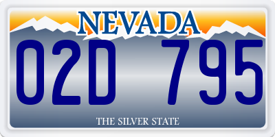 NV license plate 02D795