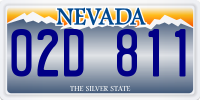 NV license plate 02D811