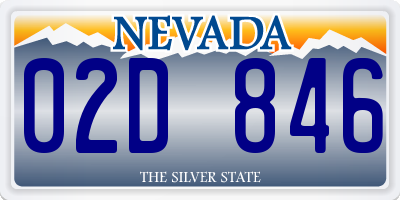 NV license plate 02D846