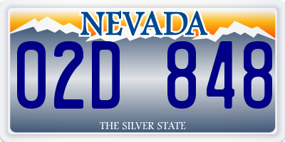 NV license plate 02D848