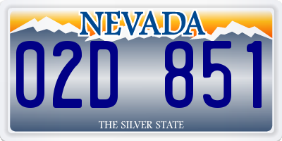 NV license plate 02D851