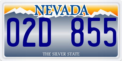 NV license plate 02D855