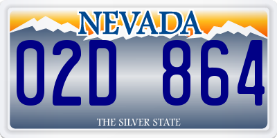 NV license plate 02D864