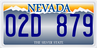 NV license plate 02D879