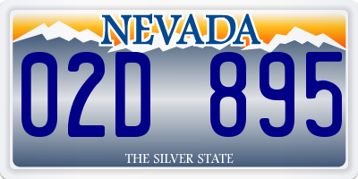 NV license plate 02D895