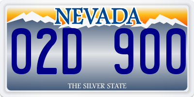 NV license plate 02D900