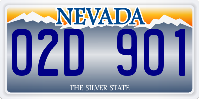 NV license plate 02D901