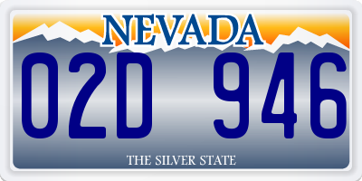 NV license plate 02D946