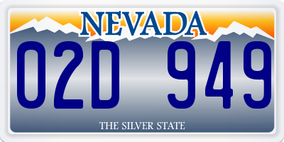 NV license plate 02D949