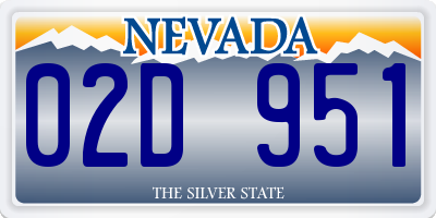 NV license plate 02D951