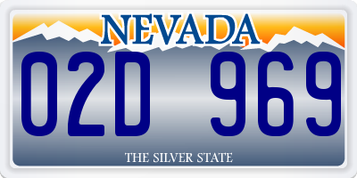NV license plate 02D969