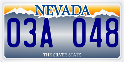 NV license plate 03A048