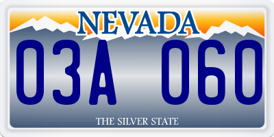 NV license plate 03A060