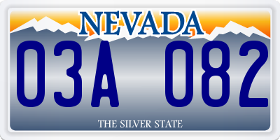NV license plate 03A082