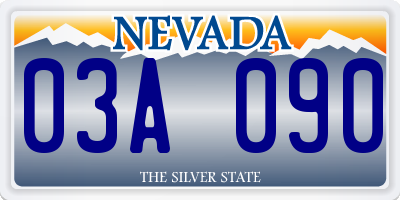 NV license plate 03A090