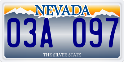 NV license plate 03A097