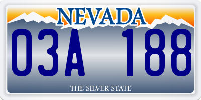 NV license plate 03A188