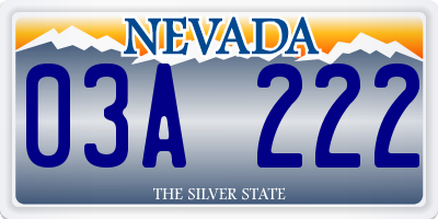 NV license plate 03A222