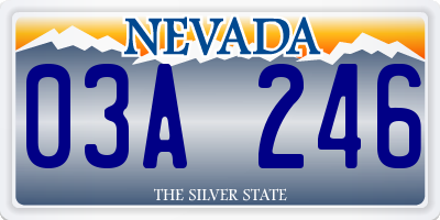 NV license plate 03A246