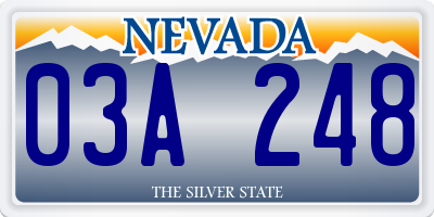 NV license plate 03A248