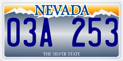 NV license plate 03A253