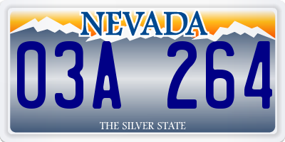 NV license plate 03A264