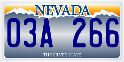 NV license plate 03A266