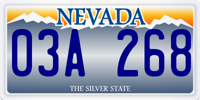 NV license plate 03A268