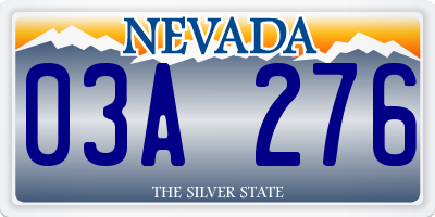 NV license plate 03A276