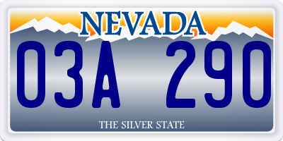 NV license plate 03A290