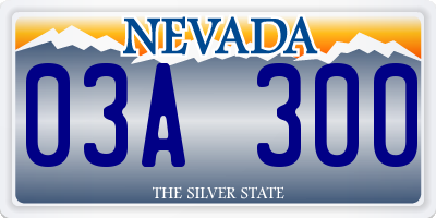 NV license plate 03A300