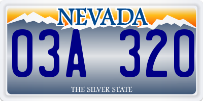 NV license plate 03A320