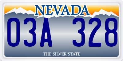 NV license plate 03A328